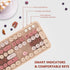 KOOTOP Wireless Keyboard and Mouse, 2.4G Cute Keyboard with Retro Round Keycap for PC, Mac, Laptop, Tablet (Milk Tea)