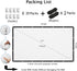 Mdbebbron 150 inch 16:9 Projection Screen Foldable Anti-Crease Portable Projector Movies Screen for Office Home Theater