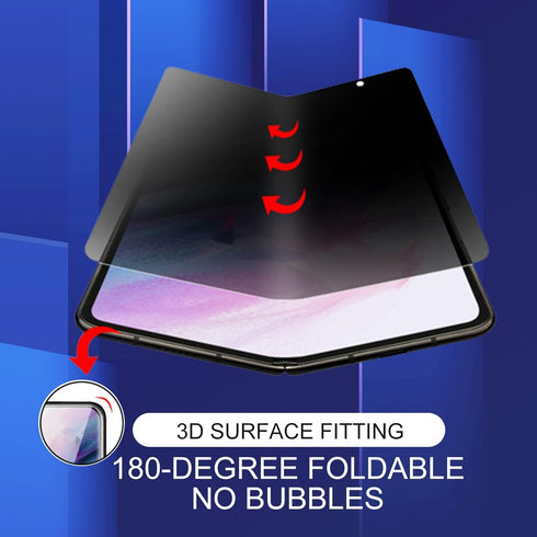 Privacy Screen Protector for Samsung Galaxy Z Fold 4 (Front + Inner), Anti Blue Light + Lens Film + Side Film (HD 6PCS)