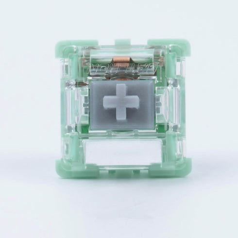Kutethy X Gateron Jade Series 3.0 Double-Stage Spring Silver Switches, 10pcs 3-Pin 45gf for Mechanical Keyboard