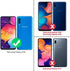 TJS Heavy Duty Case for Samsung Galaxy A50 2019, with Tempered Glass Screen Protector and Kickstand
