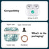 TATOFY Stylish Case Cover for AirPods Pro 2019, Flower Patterns Protective Hard Case for Women Girls with Clip (Cyan)