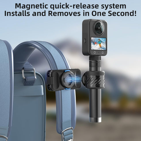 SOH Mingying Backpack 360 X5/4, 6/5 Pro/4, 13/12/11 SOH Magnetic Selfie Stick Holster Mount, Magnetic Selfie Stick