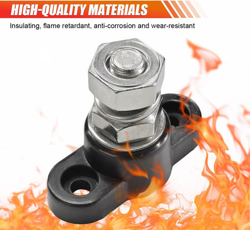 LAINLOY 3/8" 12V M10 Battery Power Junction Block Stud Stainless Steel Post, DC Single Stud with Insulated Base