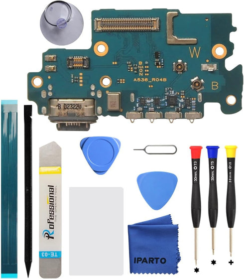 Charging Port Replacement Kit for Samsung Galaxy A53 5G SM-A536U - USB Flex Dock Connector with Tools