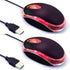 2 Pack Wired Mini Optical Mouse, Ergonomic USB Mouse for Laptop PC Desktop, Compatible with Windows, Linux, Mac (Black)