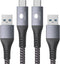 CONMDEX 10Gbps USB to USB C Cable (6ft, 2-Pack) for iPhone 15, Samsung Galaxy S23, Fast Charging, USB 3.1 Gen 2.
