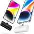 UPEB Small Portable Charger for iPhone 5000mAh 2 Packs with Built in Cable,