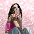 ZIYE Glitter Magnetic Case for iPhone 15 - Luxury Plating Love Heart, Compatible with MagSafe, Pink