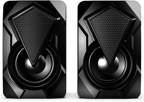 Computer 3.5mm Speakers with LED/Volume Control, USB Powered for Laptop