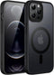 JETech iPhone 12 Pro Max Case 6.7-Inch, Slim Shockproof, Translucent Matte Back, MagSafe Compatible (Black)