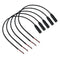 5PCS Replacement 3.5mm Female Jack to Bare Wire TRS 3 Pole Stereo Connector for Headphone Repair, Black