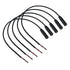 5PCS Replacement 3.5mm Female Jack to Bare Wire TRS 3 Pole Stereo Connector for Headphone Repair, Black