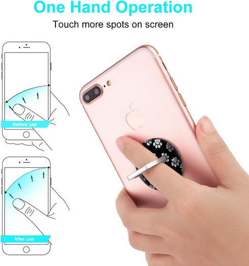 Bonoma 3 Pack Dog Paws Phone Ring Stand, 360 Degree Rotation Finger Grip Holder for Smartphones and Tablets