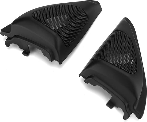 Aramox Stereo Speaker Trim, Pair Car Door Speaker Cover Trim Replacement for Corolla 2003 2006, Black