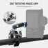 NEEWER Super Clamp with Dual Ballhead Magic Arm, Cold Shoe, 1/4" Threads, Phone/Action Camera Mount Adapter for Tripod,