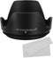 PATIKIL 82mm Camera Lens Hood, Reversible Flower Protector with Cloth, Anti-Reflection for Nikon, Fujifilm, Pentax