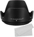 PATIKIL 82mm Camera Lens Hood, Reversible Flower Protector with Cloth, Anti-Reflection for Nikon, Fujifilm, Pentax