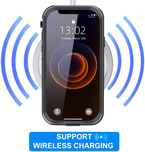 IP68 Waterproof Case for iPhone 12 Mini, Full Coverage Protective Shockproof/Dustproof Phone Case with Screen Protector