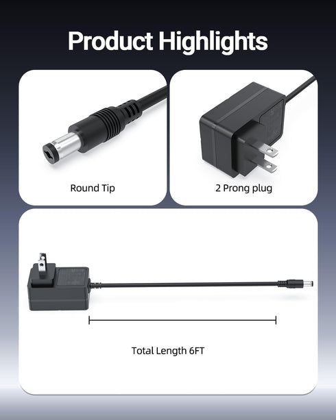 26W AC Charger for Legiral Le9 Le11 Le6 Le3 Massage Gun, Replacement Power Cord Supply Adapter