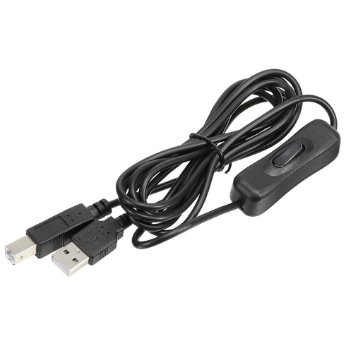 MECCANIXITY USB Printer Cable with ON/Off Switch 2 Meter Male to USB