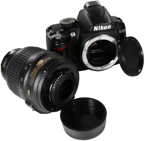 Camera Body Cap and Rear Lens Cover for Nikon D7500 D750 D3400 D3300 D3200 D5500 D5300 D5200 D5100 D5000