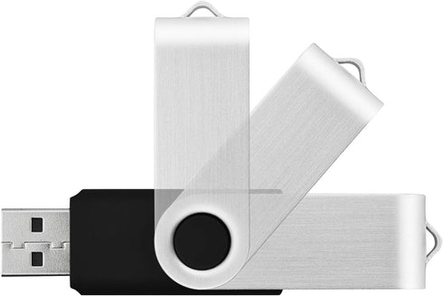KOOTION 10 1GB 1gb X USB Flash Drive Flash Drive Swivel Thumb Drive Memory Stick Keychain Design Black