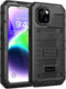 Beasyjoy iPhone 14 Case Waterproof, Heavy Duty Metal Full Body Protective Case with Built-in Screen Protector, Military