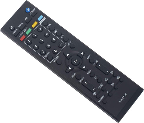 RM-710R Replace Remote Control for JVC TV Models RM-C463, RM-C567, RM-C232, RM-C402, RM-C1280, and More