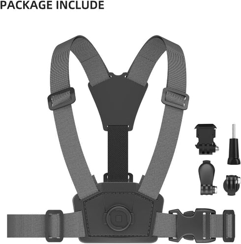 SUREWO Adjustable Chest Strap Mount, Compatible with GoPro Hero 12/11/10/9/8/7/6/5, DJI Osmo Action