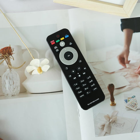 Replacement Remote Control for Philips BDP2105F7, Compatible with BDP2385, BDP2185/F7 Blu Ray DVD Player