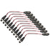 HiLetgo 10pcs 9V I-Type Battery Clips, Snap-on Leather Battery Buckle Connector with DC 5.5x2.1mm Male Plug