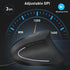 KUNSI 800/1200/1600 6 Wired Ergonomic Mouse, USB Wired Vertical Mouse with Adjustable DPI, Buttons Ergonomic Mouse