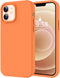 LOVE 3000 Bright Orange iPhone 12/12 Pro Case, Shockproof Silicone with Soft Anti-Scratch Microfiber Lining, 6.1"