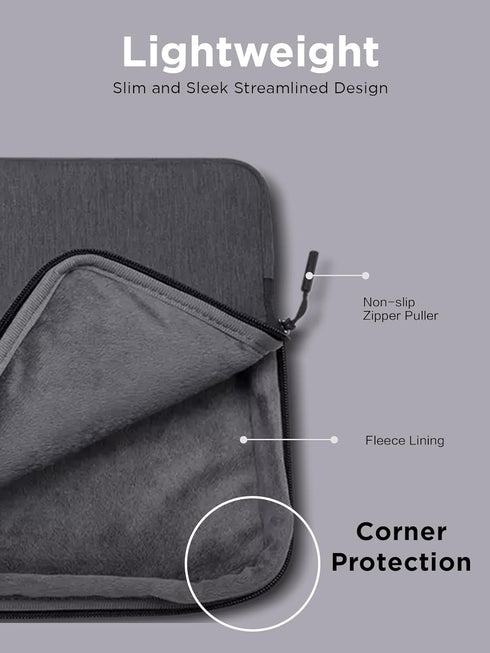 Lenovo Urban 13 Inch Laptop Sleeve for MacBook Air/Pro, Water Resistant Notebook/Tablet Case - Charcoal Grey