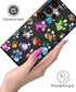 Cute Samsung Galaxy S24 Ultra Case with Card Holder, Slim Wallet Phone Case for Women, Colorful Doodle Paws Design