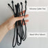 5Pcs 18in Silicone Cable Tie, Reusable Cord Organizer for Bundling Earphone, Computer Cords, Dia 5mm