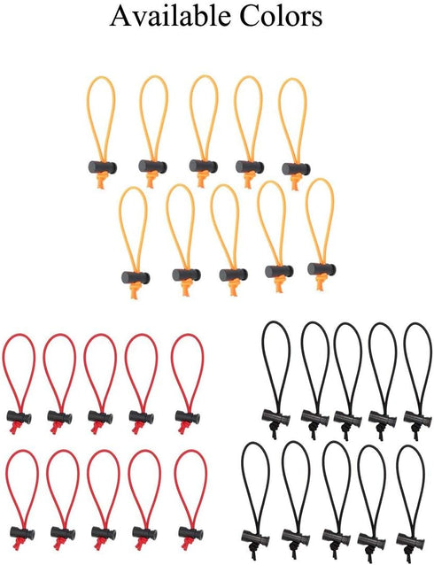 Foto&Tech Adjustable Cable Strap Toggle Tie, Extra Thick Elastic Cable Tie Organizer, Reusable Tangle Tamer (5x 16CM+5x