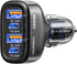 SUNDA 120W USB C Fast Car Charger, 4-Ports Car Charger Adapter, Dual Type C PD60W/PPS60W for iPhone 16/15 Pro/Max