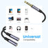MOSWAG Headphone Mic Splitter 3.5mm Y Adapter, 2 Female to 1 Male Jack Cable for Separate Audio Microphone