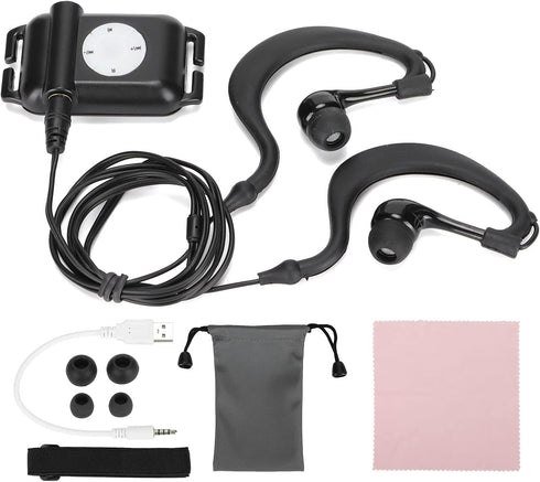 Zunate IPX8 MP3 Player with Headphone, Sport Swim Music Player 8-10 Hours MP3/WMA