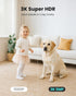 3K 360PTZ Tracking,2.4/5GHz Detection,2-Way Indoor Security Camera Home Baby/Pet Monitor, Auto WiFi, AI Motion & Sound