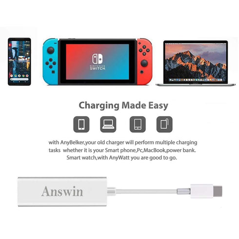 Mag-Safe to USB C Adapter, 3-in-1 Mag-Safe 1 & 2 Adapter for iPhone 15 Series, M1/M2 MacBook