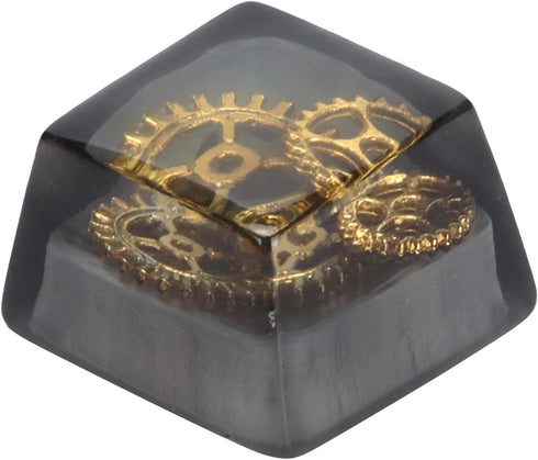 Zopsc Game Resin Keycap, Cute Custom Handmade Keycap for Game Players and Keyboard Enthusiasts, Black Gear