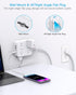 Surge Protector Power Strip, 15 Ft Long Cord with 8 Outlets and 4 USB Ports, Flat Plug for Home Office