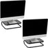 Mind Reader Monitor Stand, Set of 2, Ventilated Laptop Riser, Desktop Organizer,