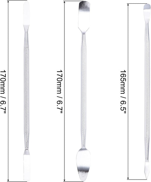 MECCANIXITY 3pcs Metal Spudger Kit Mini Crowbar Flat Head Stainless Steel Pry Bar Tools for Mobile Phone Repair