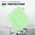 AirPods Case Cover with Cleaner Kit, Soft Silicone Protective Cover for Apple AirPods 2nd 1st Generation, Glow Green