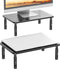 WALI Monitor Risers for 2 Monitors, Dual Monitor Riser, Laptop Riser for Desk, Adjustable Underneath Storage, Black