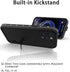 Diverbox Waterproof Case for iPhone 12 Pro Max, Durable Shockproof Cover with Kickstand & Screen Protector (Black)